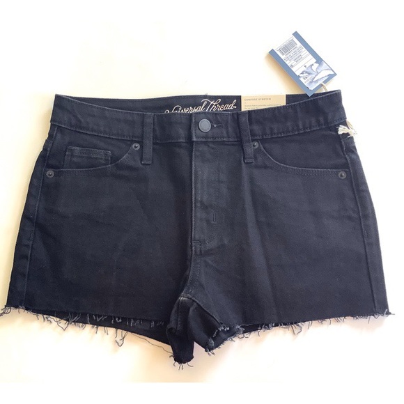 Denim Cut-off High Waisted Shortie Shorts - Picture 1 of 3